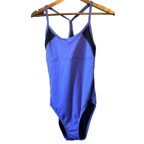 Speedo violet blue one piece swimsuit‎ size 9/10 - Picture 1 of 5